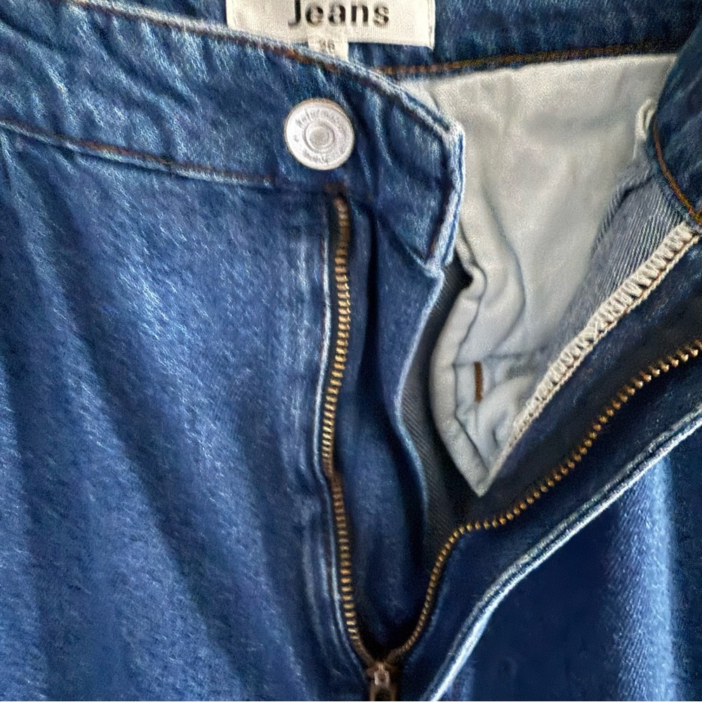 Reformation Montauk pleated trouser wide leg jean | size 26 - Picture 9 of 11